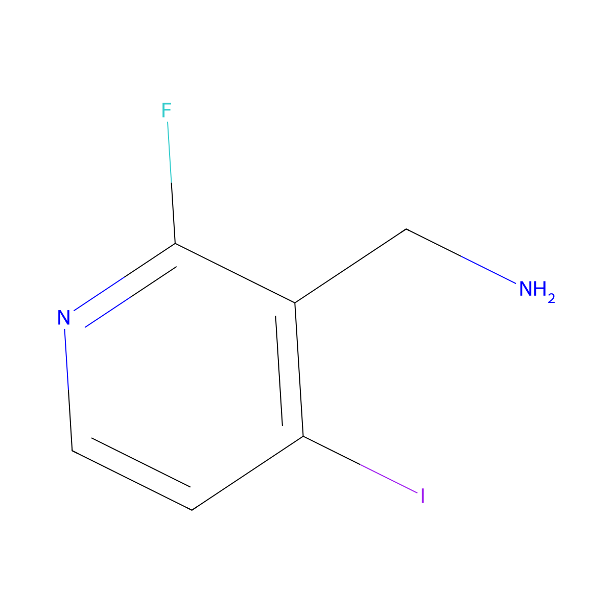 3-Aminomethyl-2-fluoro-4-iodopyridine molecular structure, CAS 1541333-05-4