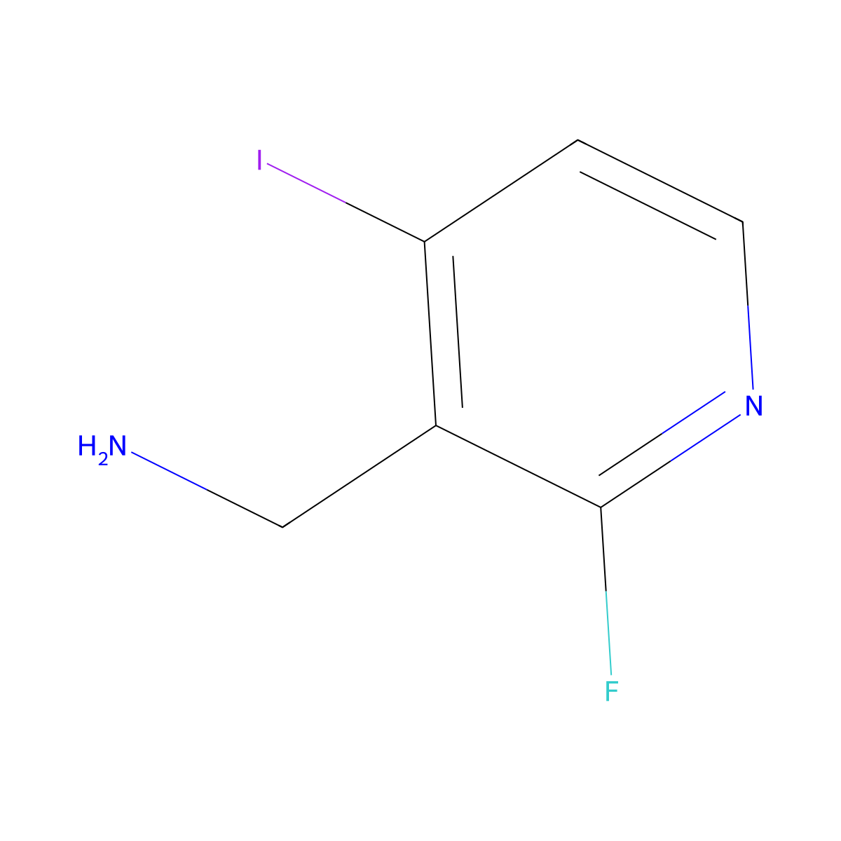 3-Aminomethyl-2-fluoro-4-iodopyridine molecular structure, CAS 1541333-05-4