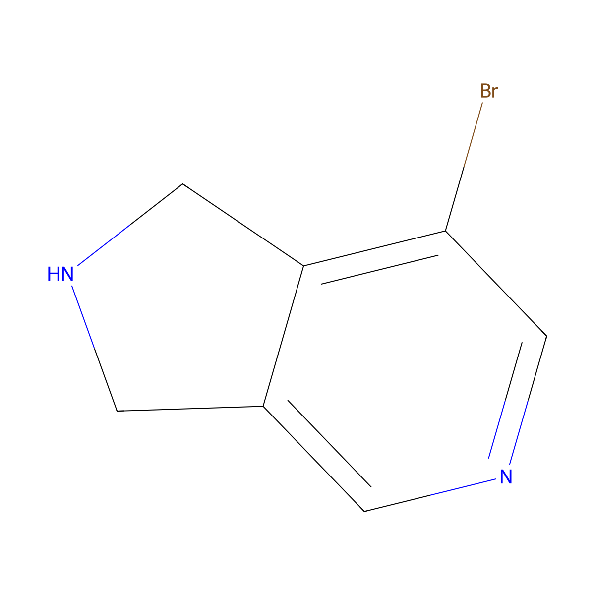 7-Bromo-2,3-dihydro-1H-pyrrolo[3,4-c]pyridine molecular structure, CAS 1541346-76-2