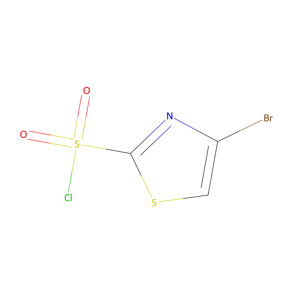 4-Bromothiazole-2-sulfonyl chloride molecular structure, CAS 1541348-38-2