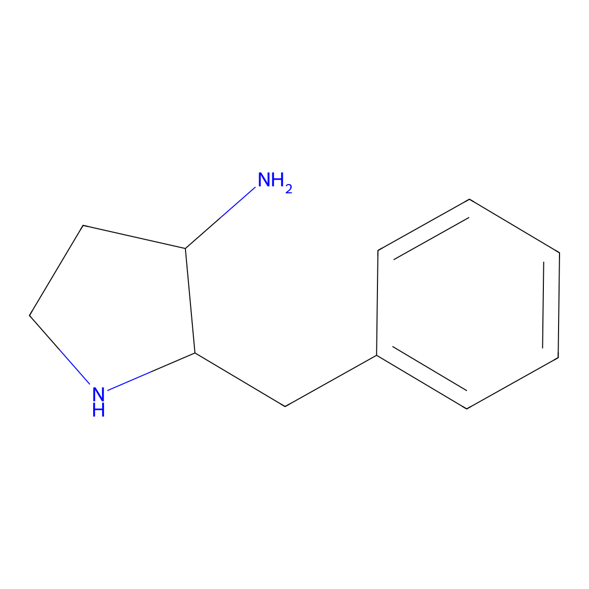 2-Benzylpyrrolidin-3-amine molecular structure, CAS 1541353-89-2