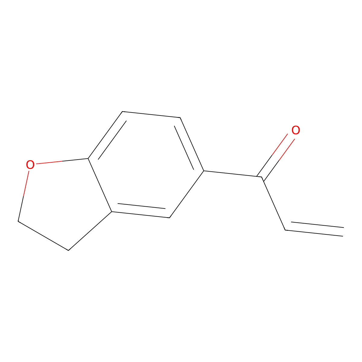 1-(2,3-Dihydro-1-benzofuran-5-yl)prop-2-en-1-one molecular structure, CAS 1541356-17-5