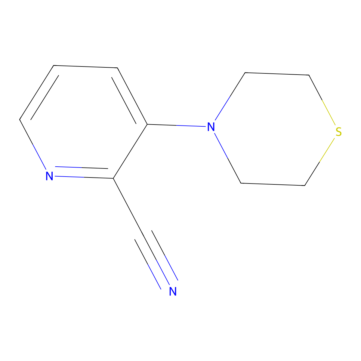 3-(Thiomorpholin-4-yl)pyridine-2-carbonitrile molecular structure, CAS 1541356-30-2