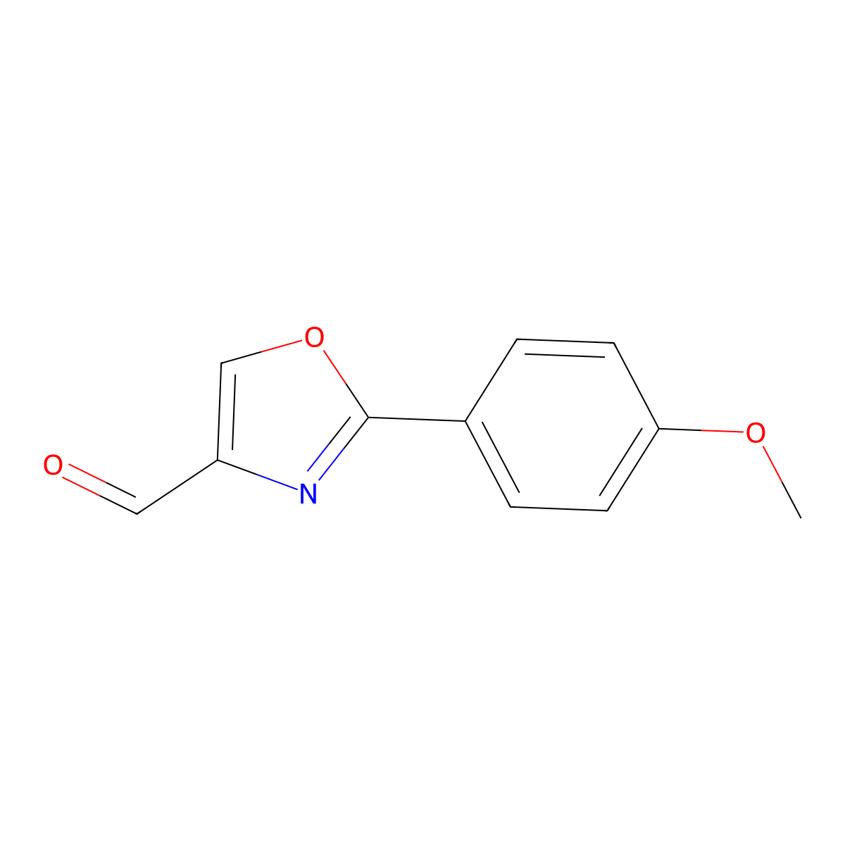 2-(4-Methoxyphenyl)-1,3-oxazole-4-carbaldehyde molecular structure, CAS 154136-90-0