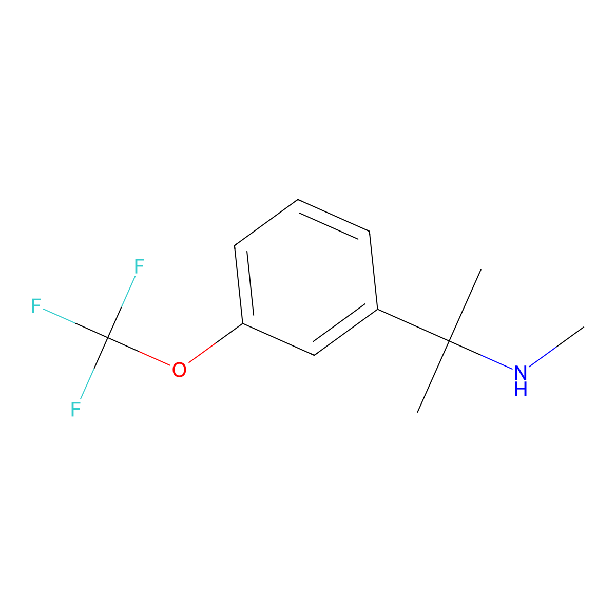 Methyl({2-[3-(trifluoromethoxy)phenyl]propan-2-yl})amine molecular structure, CAS 1541361-08-3