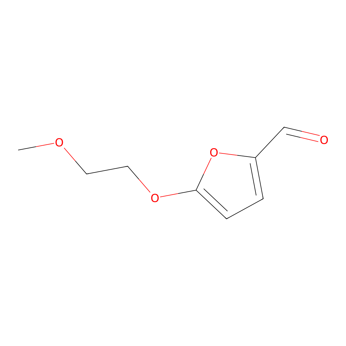 5-(2-Methoxyethoxy)furan-2-carbaldehyde molecular structure, CAS 1541361-25-4