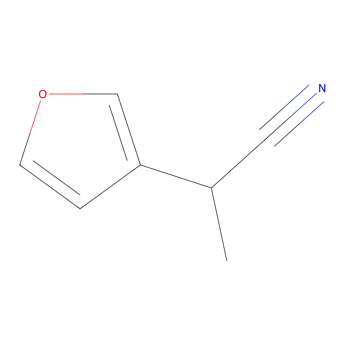 2-(Furan-3-yl)propanenitrile molecular structure, CAS 1541364-20-8
