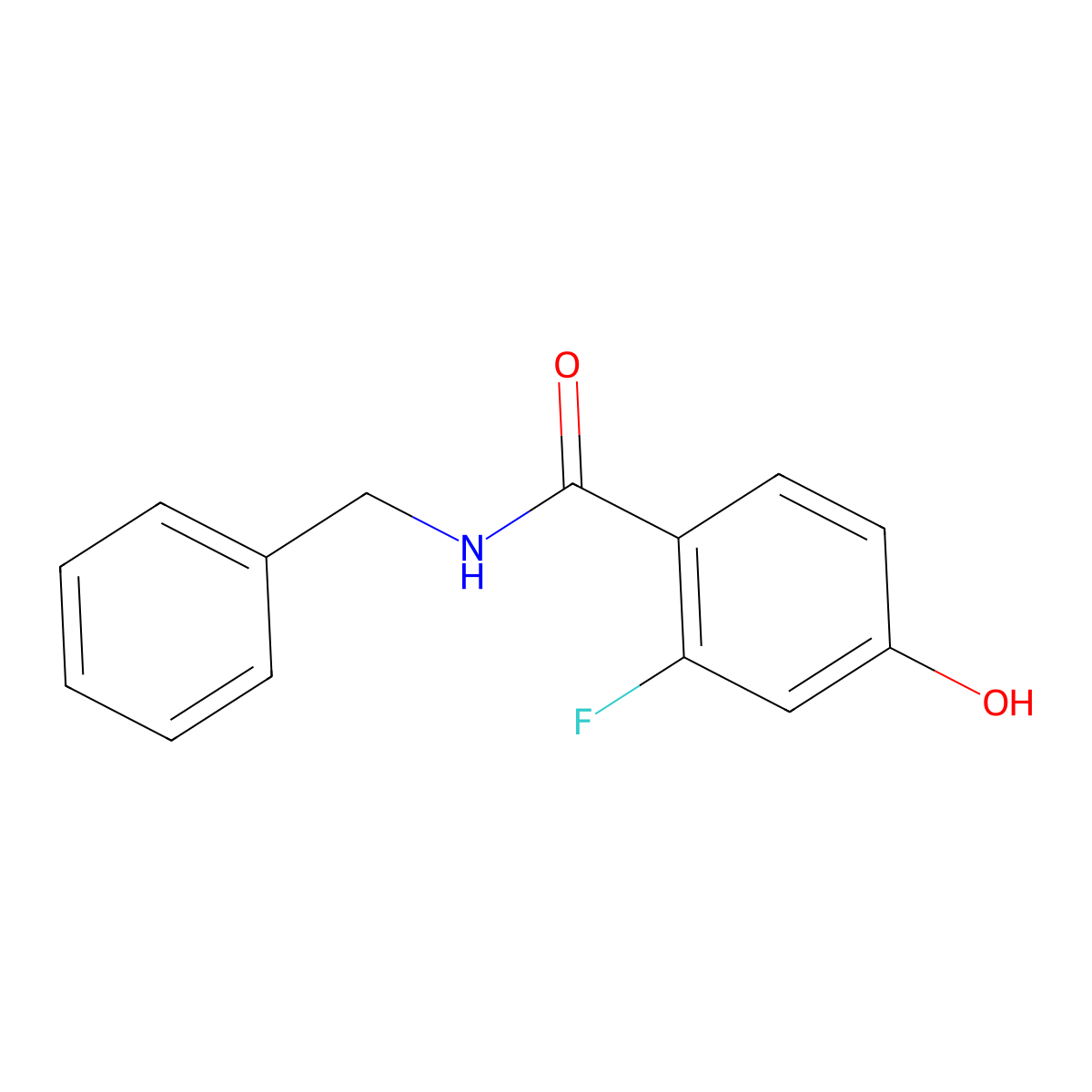 N-benzyl-2-fluoro-4-hydroxybenzamide molecular structure, CAS 1541367-22-9