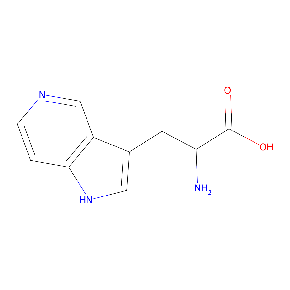 2-amino-3-{1H-pyrrolo[3,2-c]pyridin-3-yl}propanoic acid molecular structure, CAS 1541381-60-5