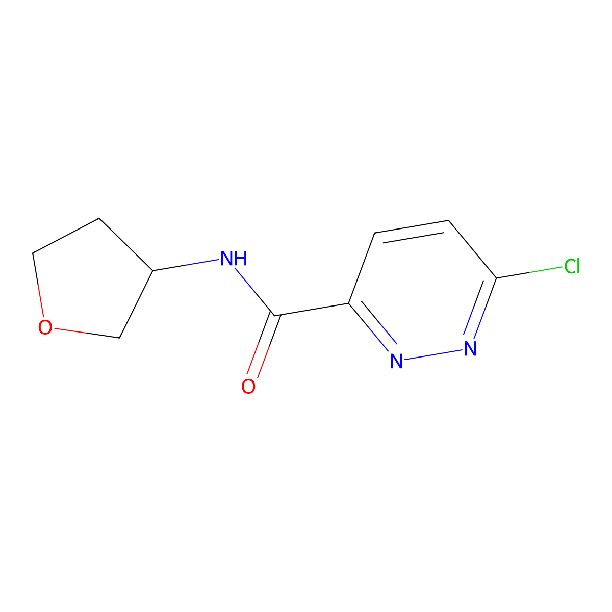6-Chloro-N-(oxolan-3-yl)pyridazine-3-carboxamide molecular structure, CAS 1541391-32-5
