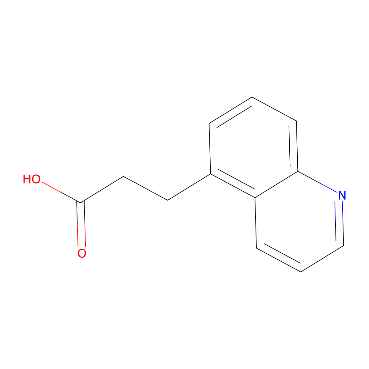5-Quinolinepropanoic acid molecular structure, CAS 1541391-51-8