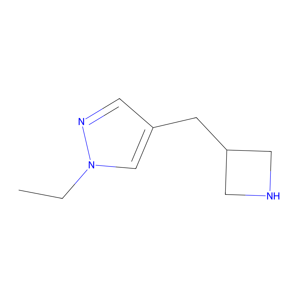 4-[(Azetidin-3-yl)methyl]-1-ethyl-1h-pyrazole molecular structure, CAS 1541393-96-7