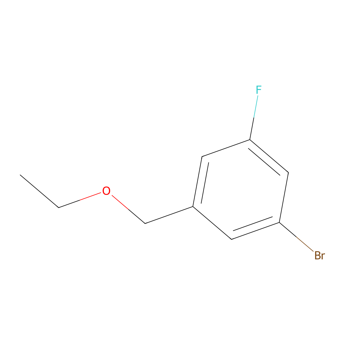 1-Bromo-3-(ethoxymethyl)-5-fluorobenzene molecular structure, CAS 1541399-34-1