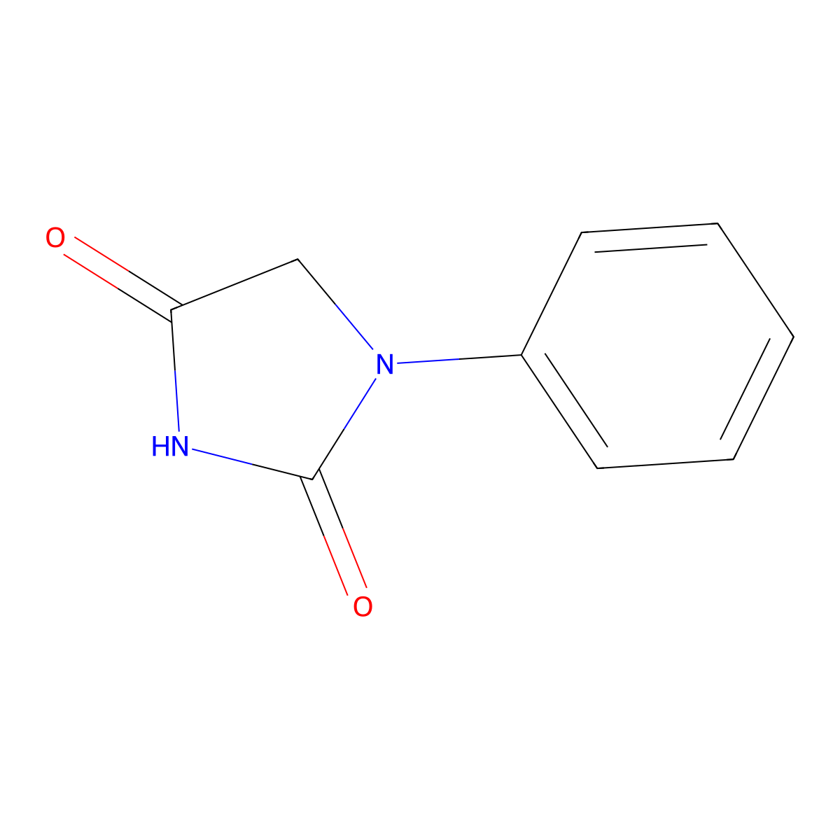 1-Phenylimidazolidine-2,4-dione molecular structure, CAS 15414-78-5