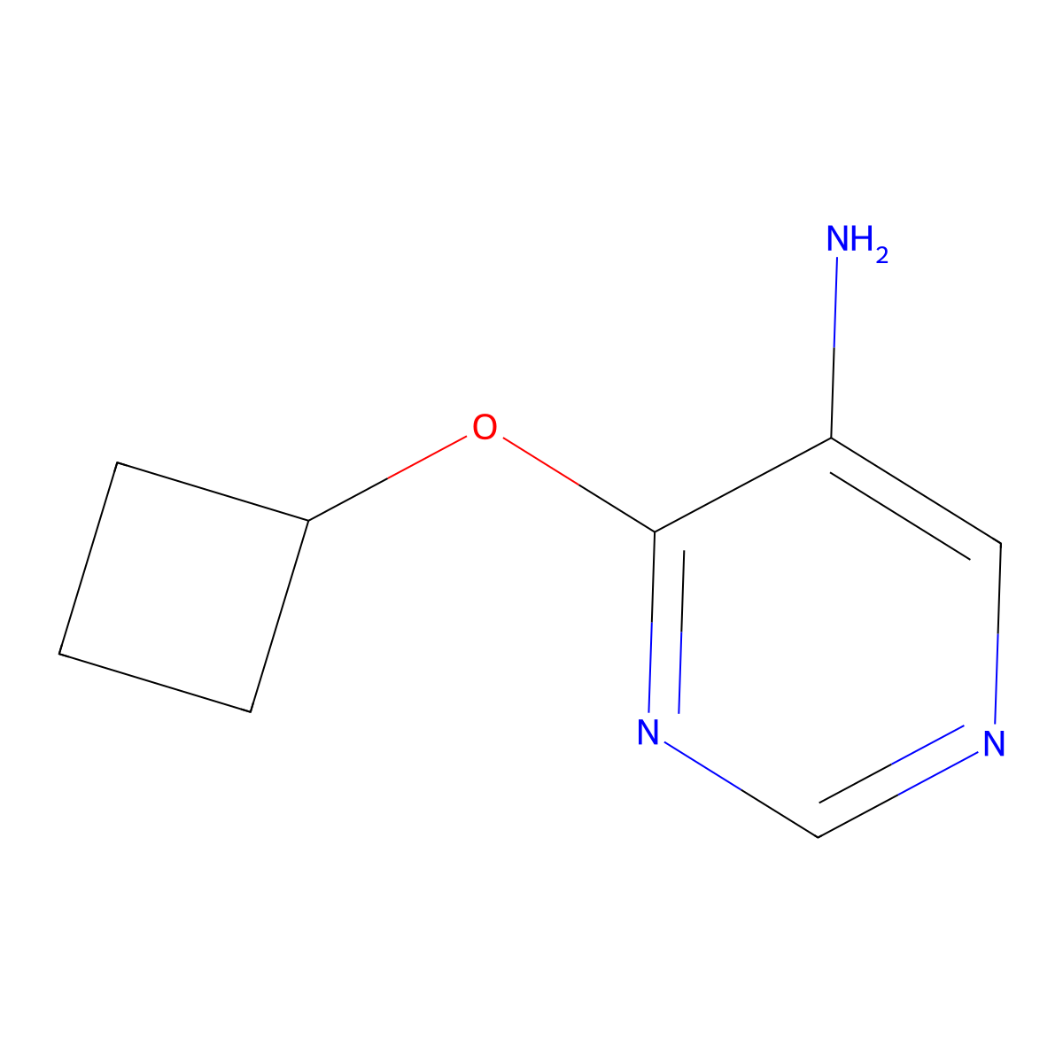 4-Cyclobutoxypyrimidin-5-amine molecular structure, CAS 1541400-21-8