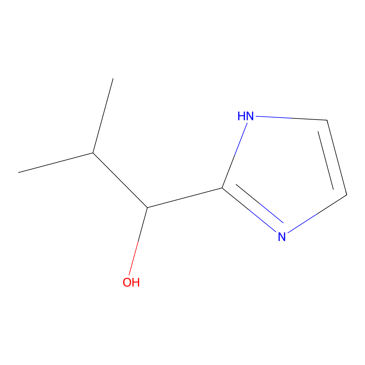 1-(1H-imidazol-2-yl)-2-methylpropan-1-ol molecular structure, CAS 1541411-11-3