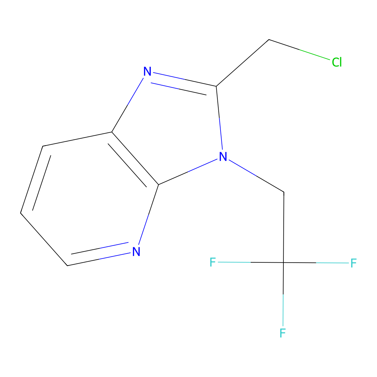 2-(chloromethyl)-3-(2,2,2-trifluoroethyl)-3H-imidazo[4,5-b]pyridine molecular structure, CAS 1541433-05-9