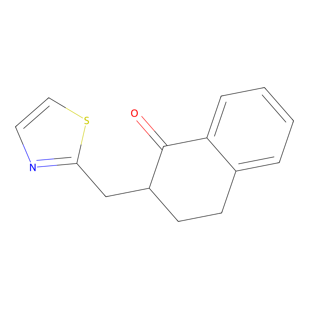 2-[(1,3-Thiazol-2-yl)methyl]-1,2,3,4-tetrahydronaphthalen-1-one molecular structure, CAS 1541461-98-6