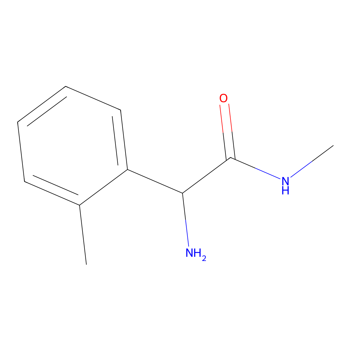 2-amino-N-methyl-2-(2-methylphenyl)acetamide molecular structure, CAS 1541473-44-2