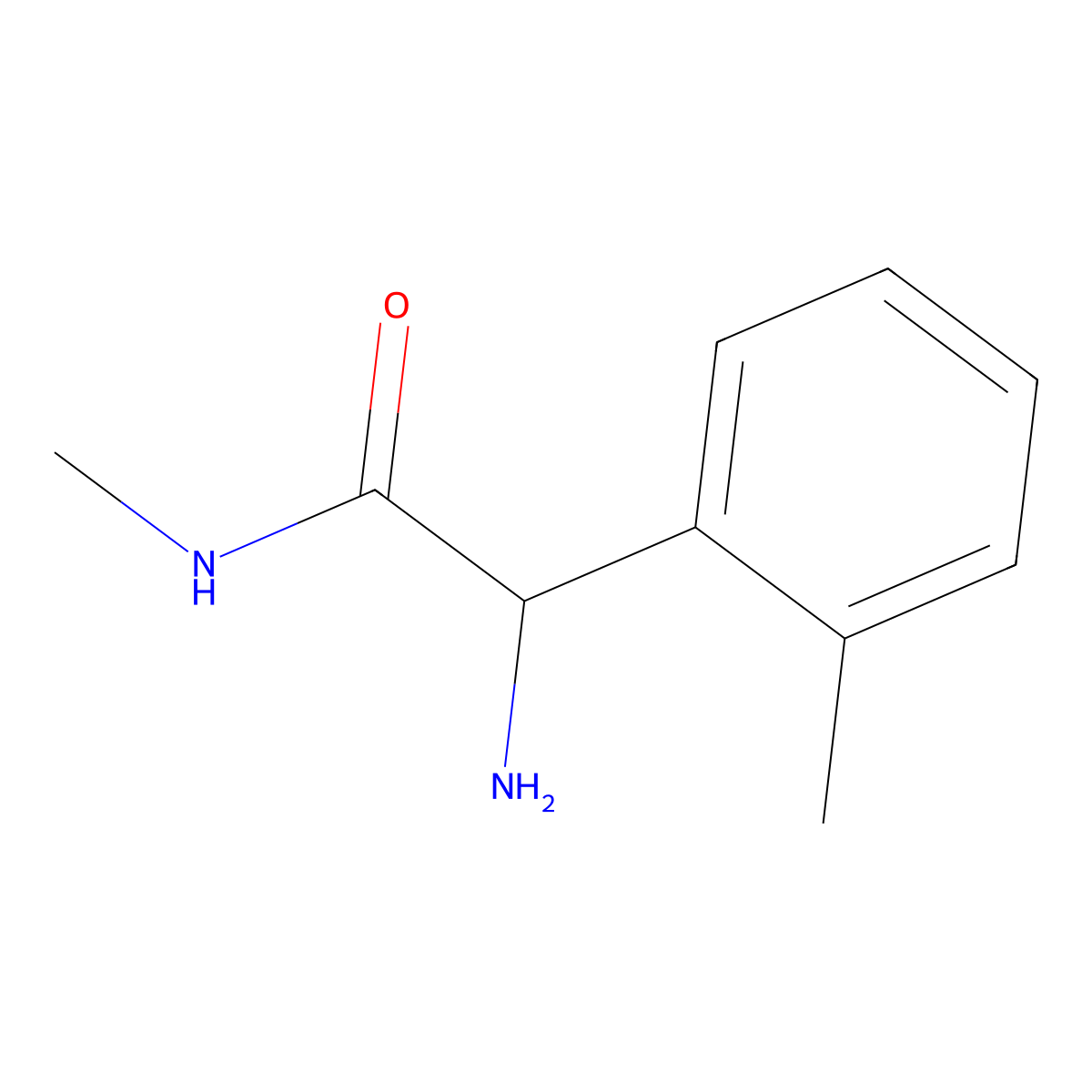 2-amino-N-methyl-2-(2-methylphenyl)acetamide molecular structure, CAS 1541473-44-2