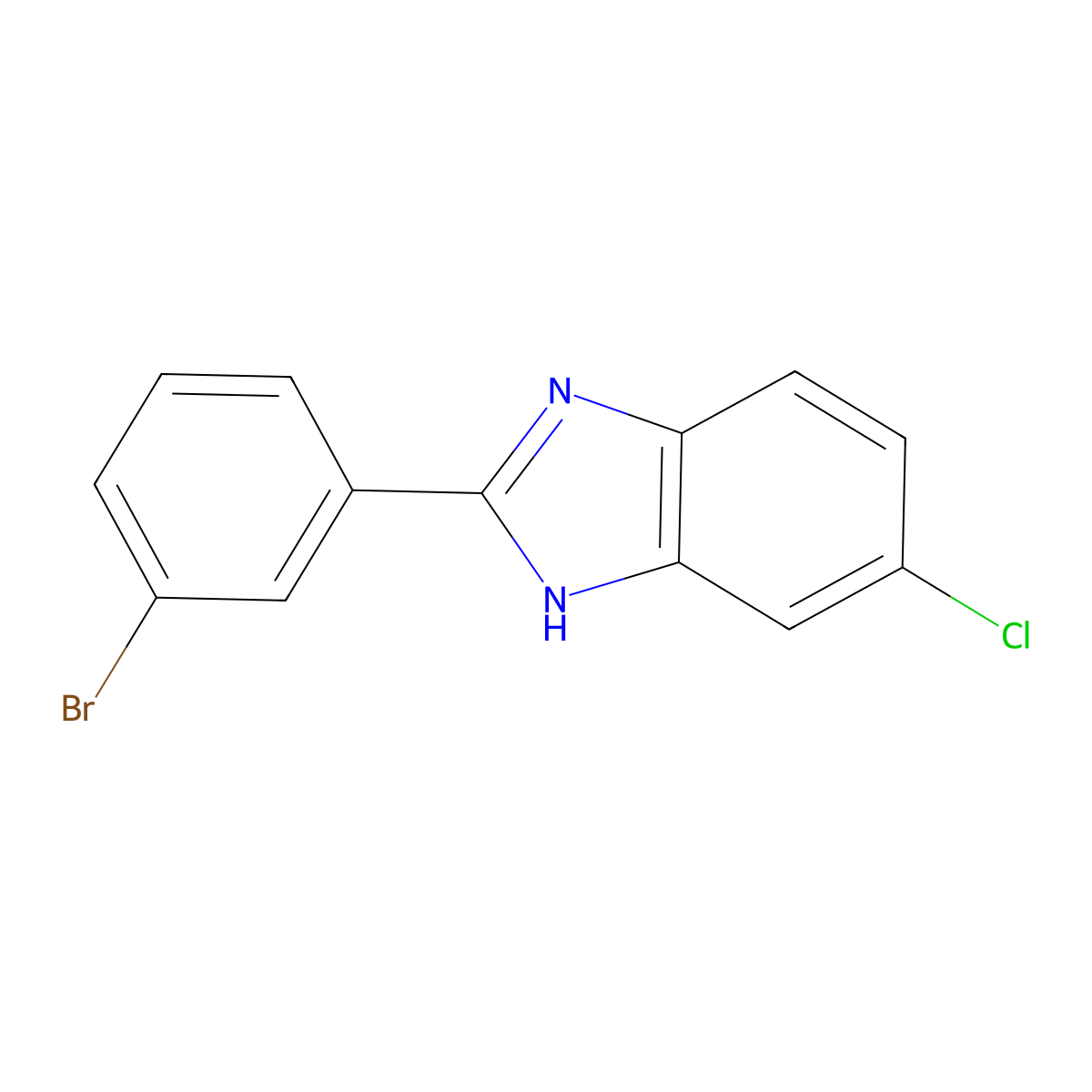 2-(3-Bromophenyl)-6-chloro-1H-benzo[d]imidazole molecular structure, CAS 1541475-50-6