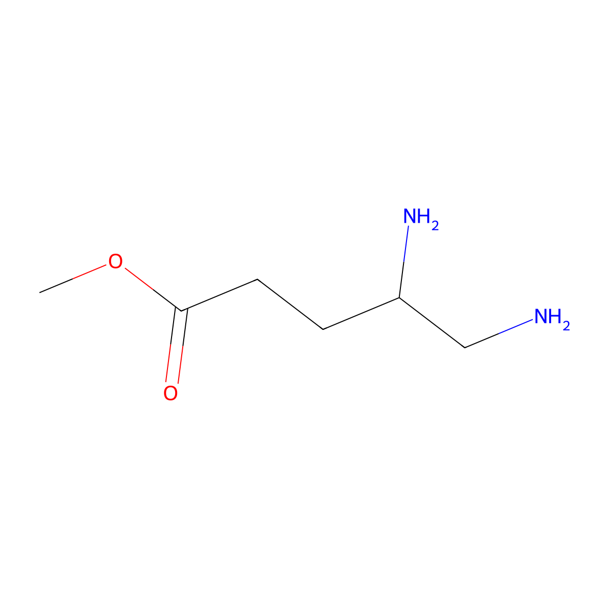 Methyl 4,5-diaminopentanoate molecular structure, CAS 154148-68-2