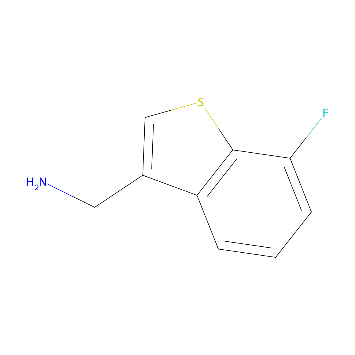 (7-Fluorobenzo[b]thiophen-3-yl)methanamine molecular structure, CAS 1541481-90-6