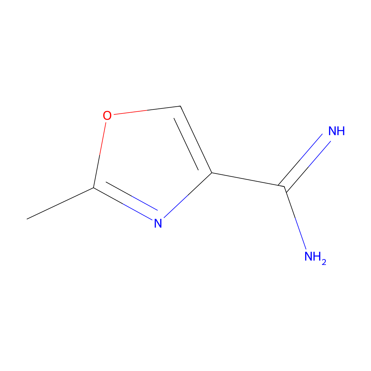 2-Methyl-1,3-oxazole-4-carboximidamide molecular structure, CAS 1541489-02-4