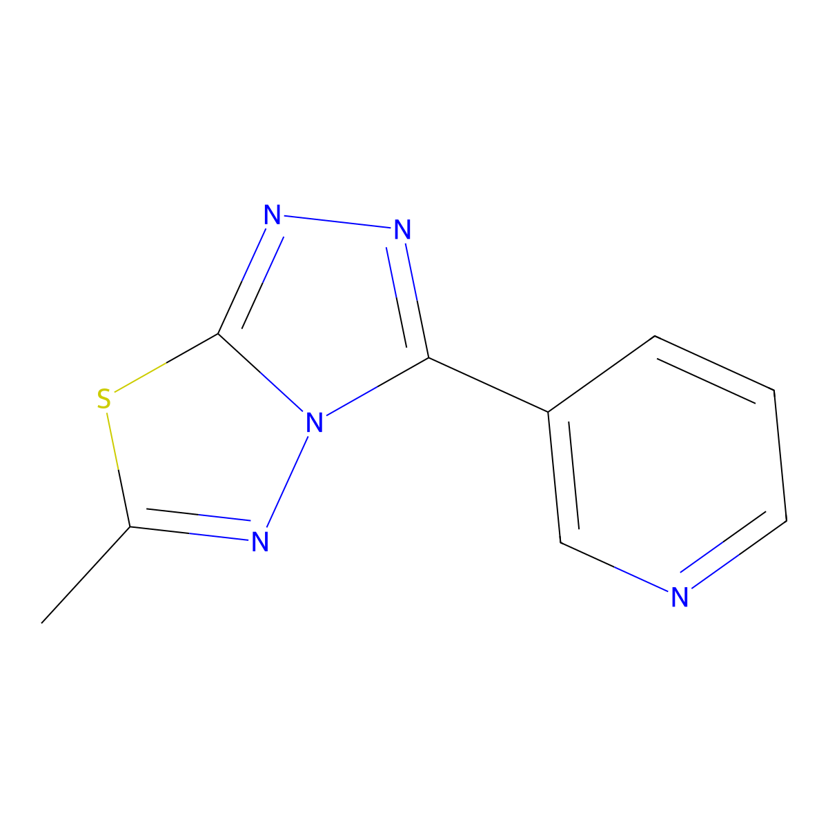 6-Methyl-3-pyridin-3-yl-[1,2,4]triazolo[3,4-b][1,3,4]thiadiazole molecular structure, CAS 154149-54-9