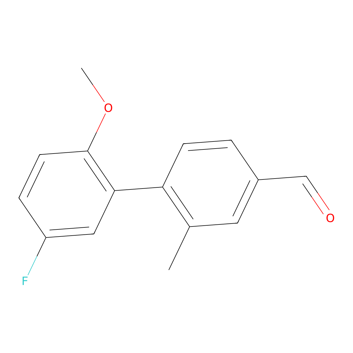5'-Fluoro-2'-methoxy-2-methyl[1,1'-biphenyl]-4-carboxaldehyde molecular structure, CAS 1541504-55-5