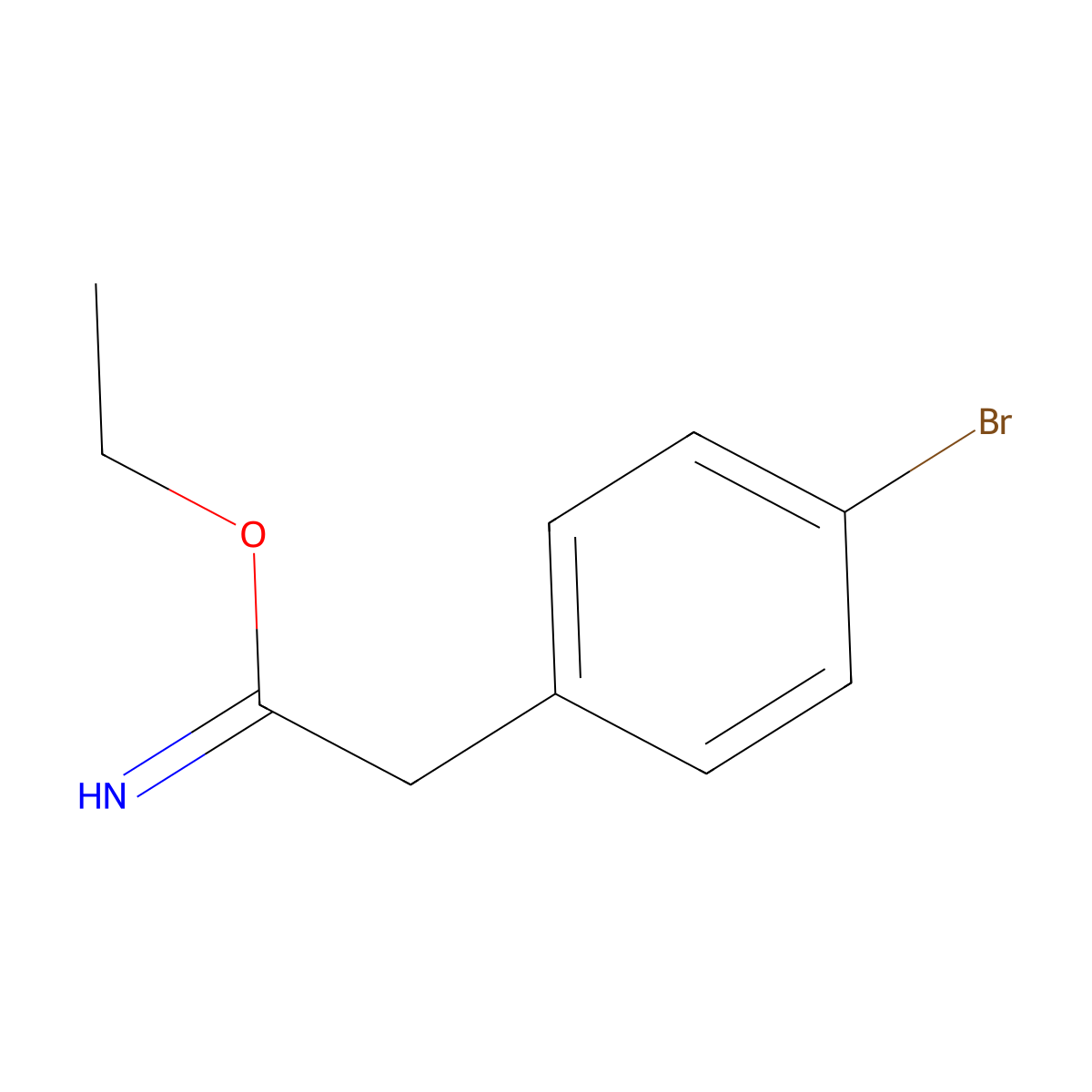 2(4-Bromo-phenyl)-acetimidic acid ethyl ester molecular structure, CAS 154151-36-7