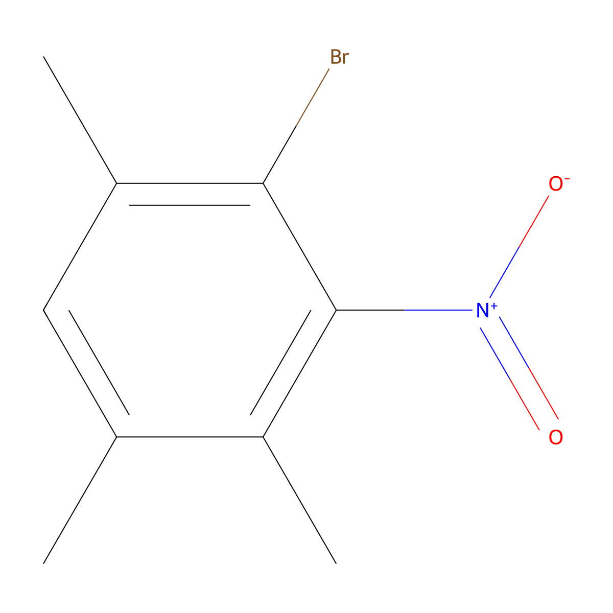 2-Bromo-1,4,5-trimethyl-3-nitrobenzene molecular structure, CAS 154152-57-5