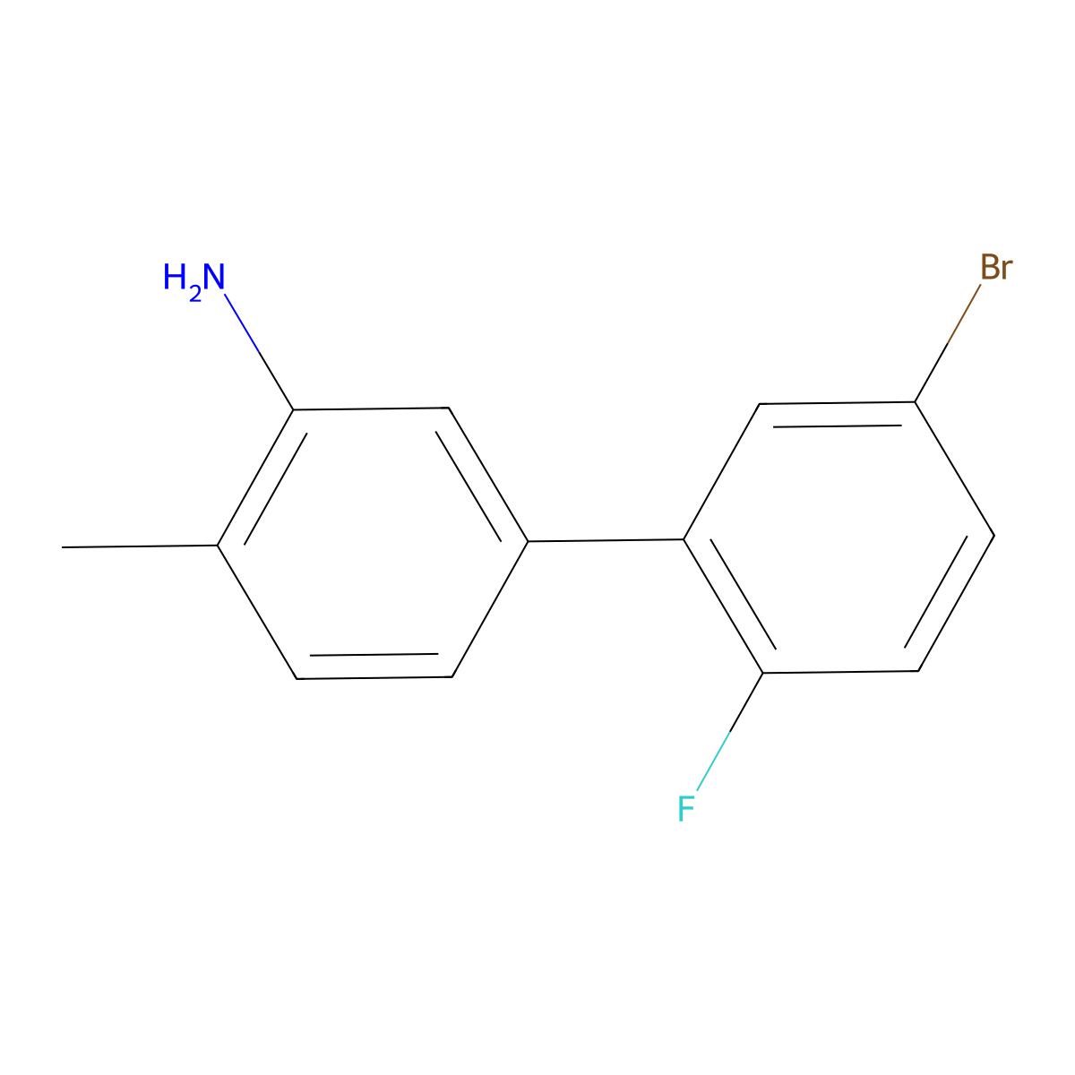 5'-Bromo-2'-fluoro-4-methyl-[1,1'-biphenyl]-3-amine molecular structure, CAS 1541521-18-9