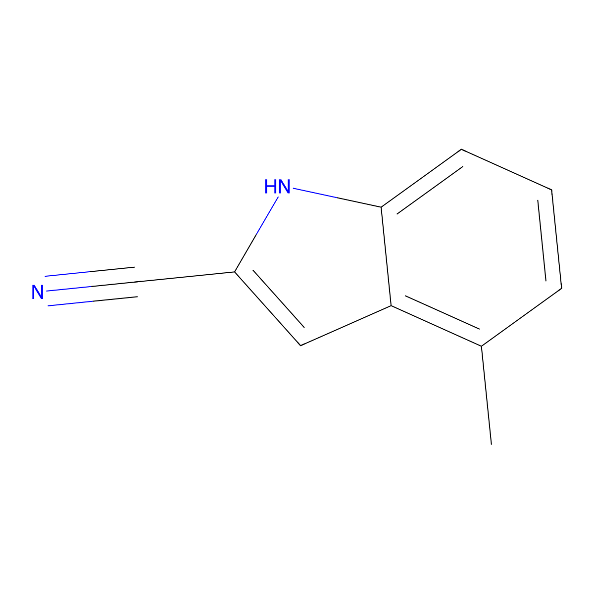 4-Methyl-1H-indole-2-carbonitrile molecular structure, CAS 1541530-91-9