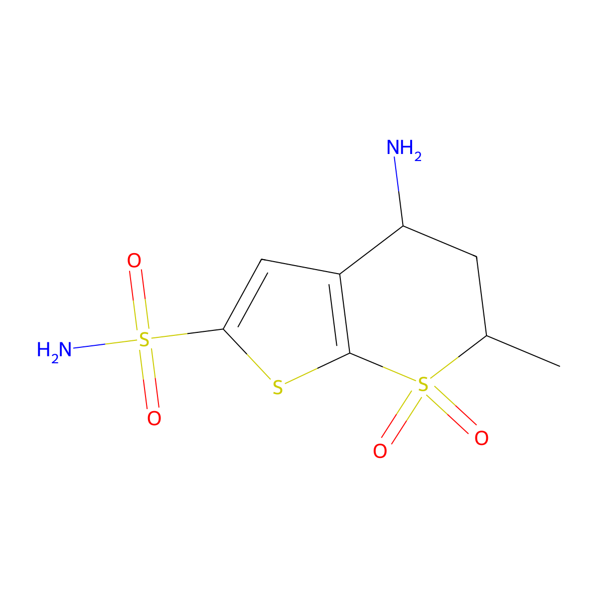 N-Deethyldorzolamide molecular structure, CAS 154154-90-2