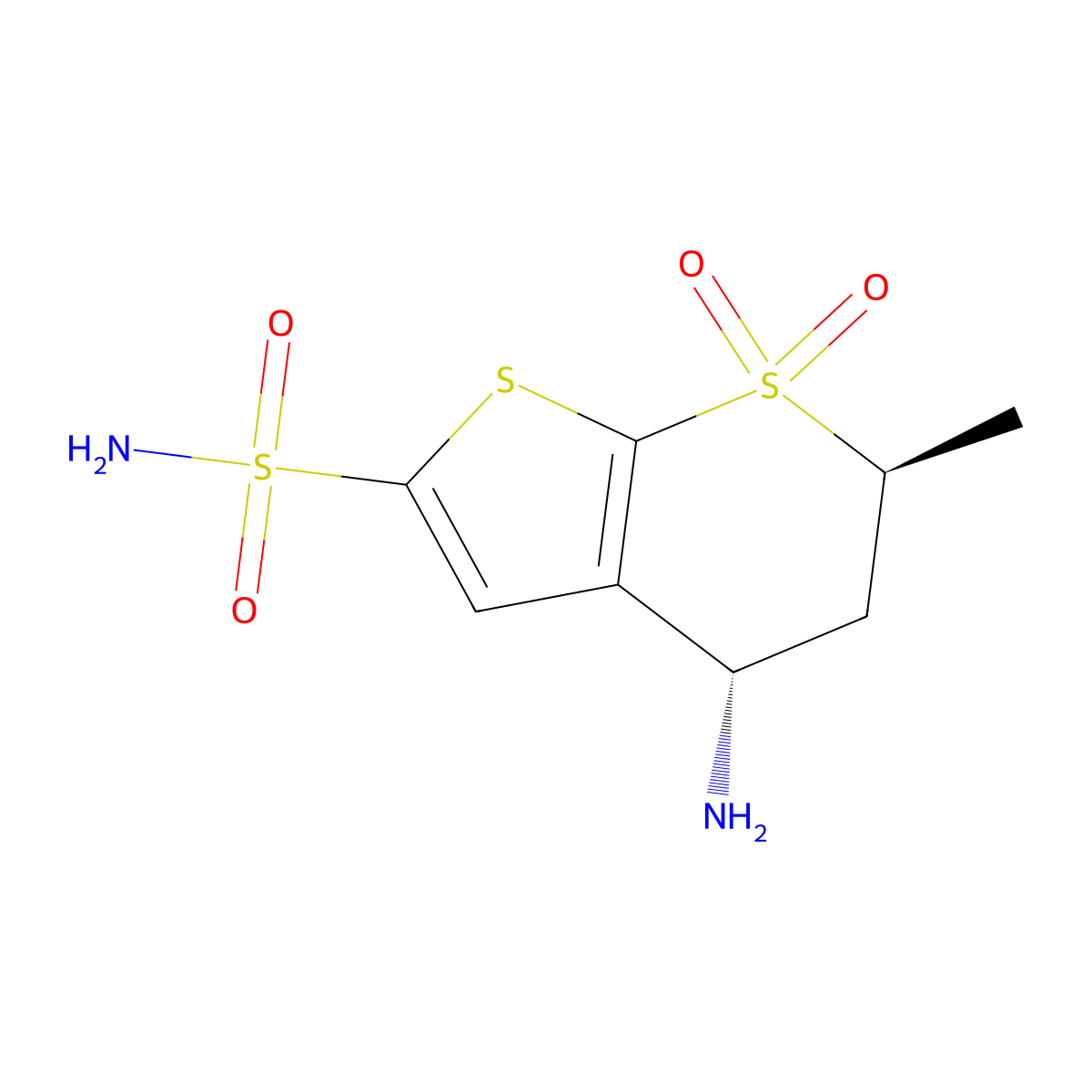 N-Deethyldorzolamide molecular structure, CAS 154154-90-2