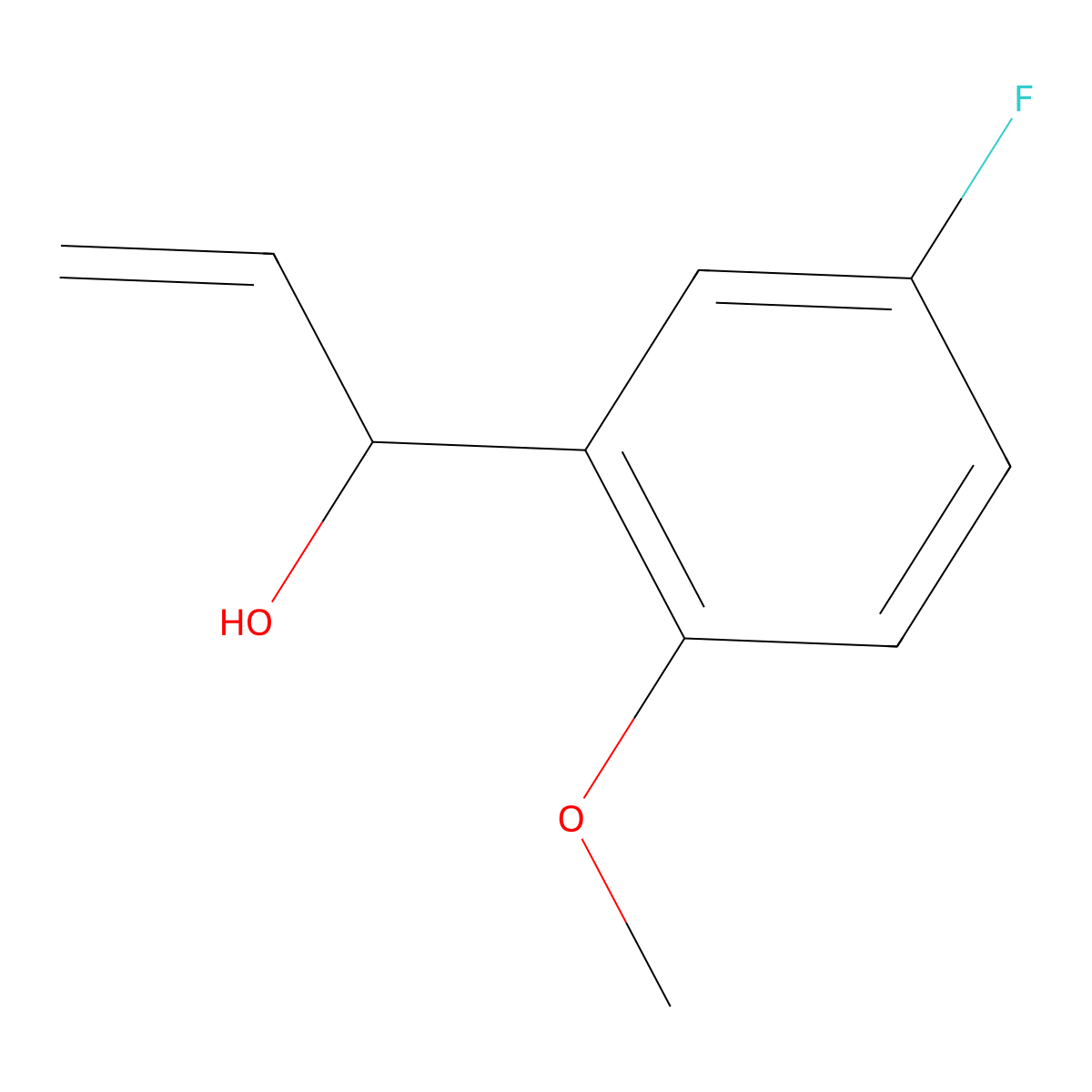 1-(5-Fluoro-2-methoxyphenyl)prop-2-en-1-ol molecular structure, CAS 1541563-74-9