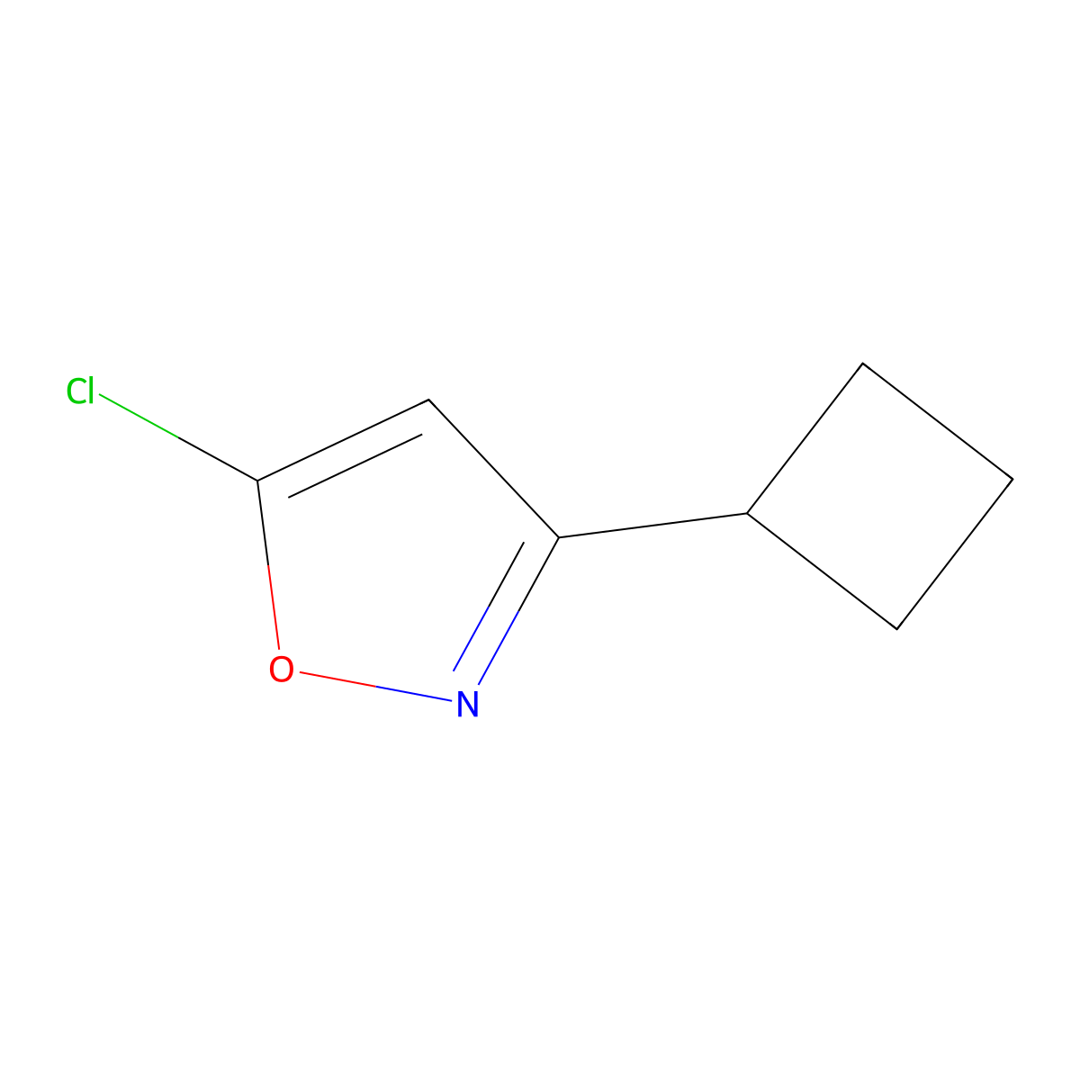 5-Chloro-3-cyclobutylisoxazole molecular structure, CAS 1541569-08-7