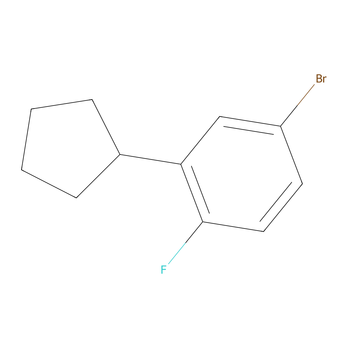 4-Bromo-2-cyclopentyl-1-fluorobenZene molecular structure, CAS 1541580-48-6