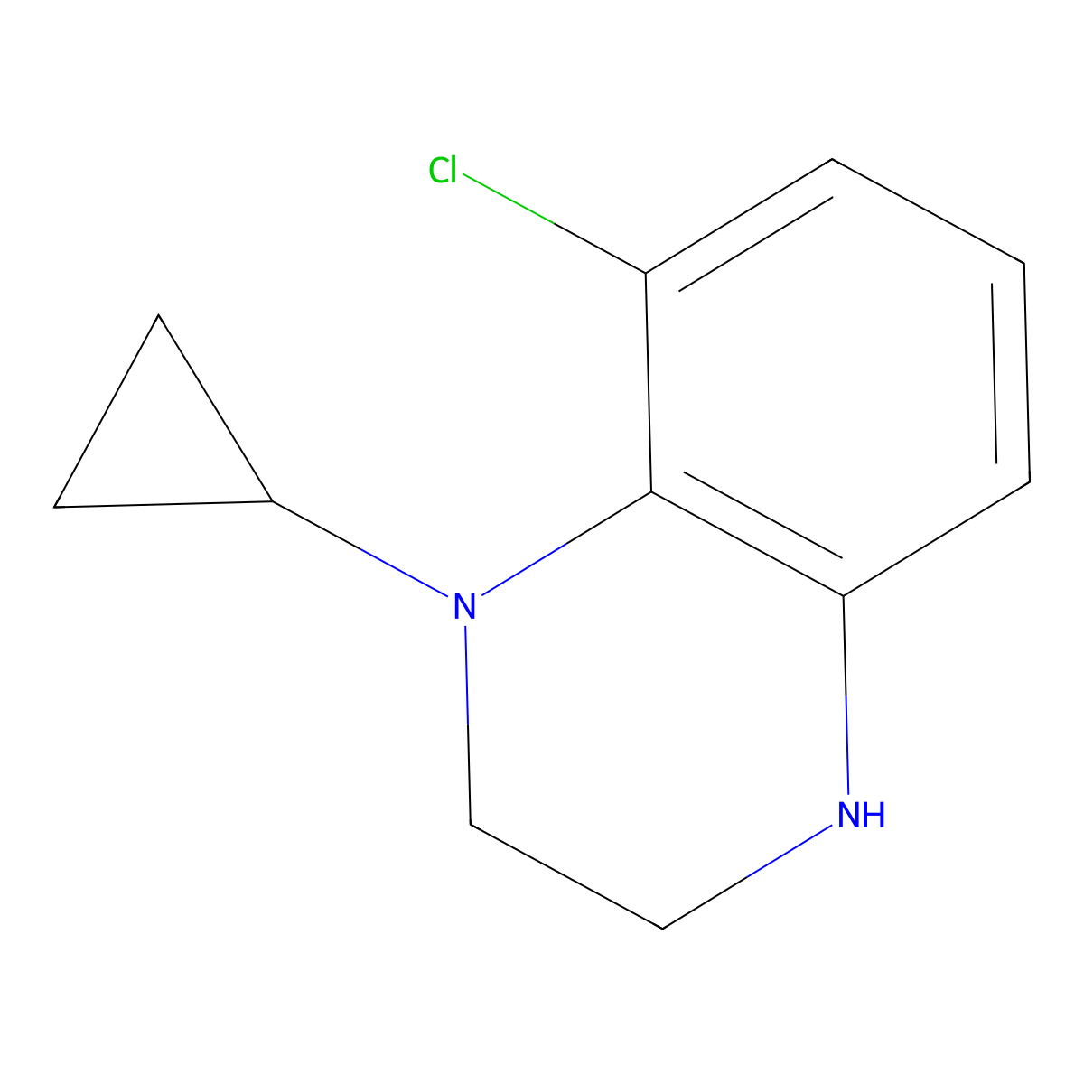 8-Chloro-1-cyclopropyl-1,2,3,4-tetrahydroquinoxaline molecular structure, CAS 1541583-91-8