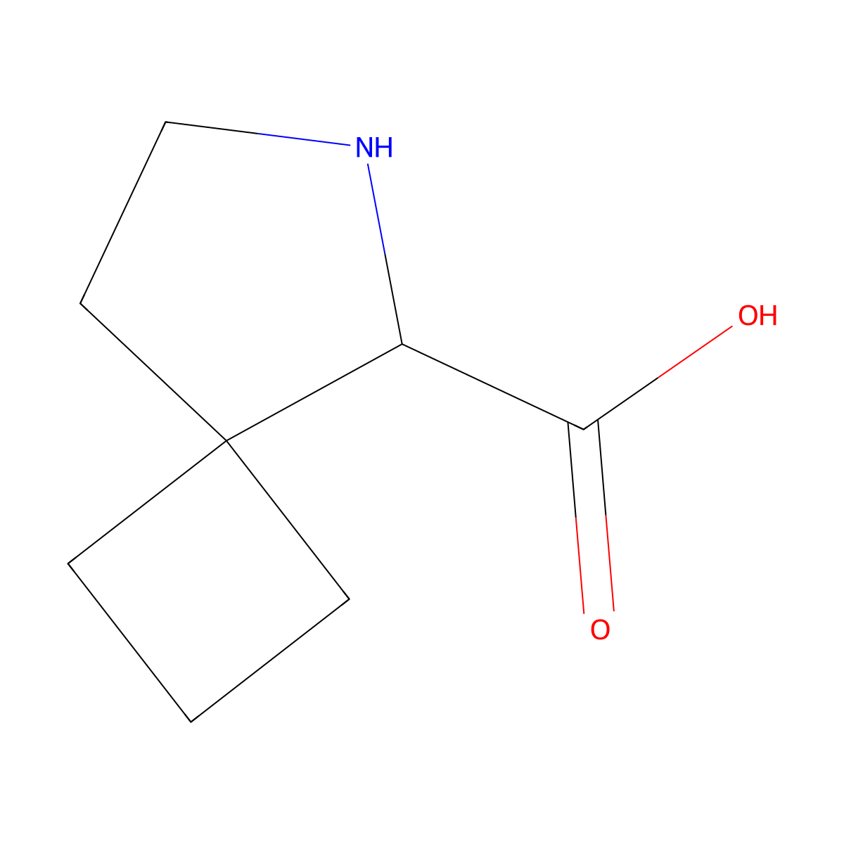6-Azaspiro[3.4]octane-5-carboxylic acid molecular structure, CAS 1541595-73-6