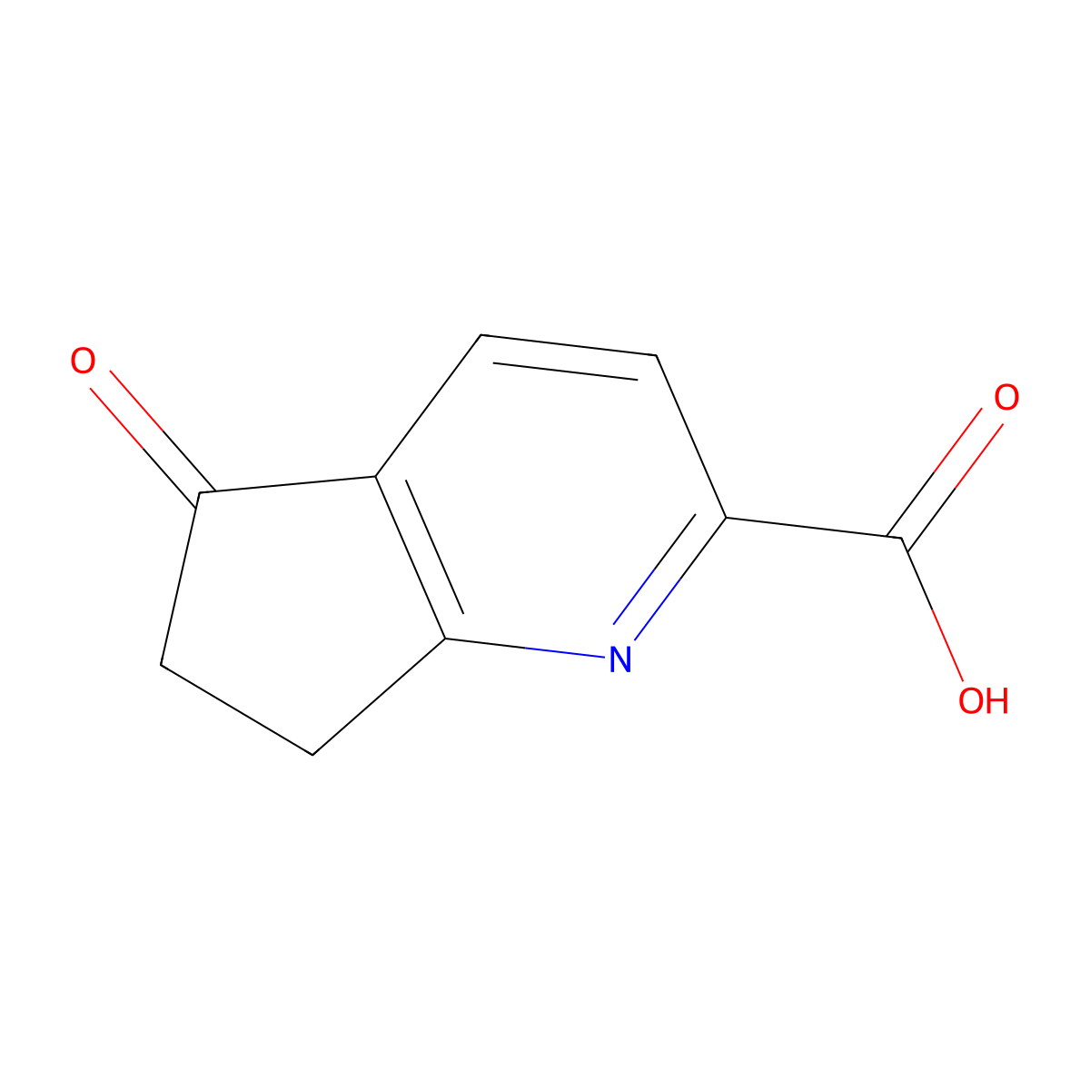 5-oxo-5H,6H,7H-cyclopenta[b]pyridine-2-carboxylic acid molecular structure, CAS 1541598-46-2