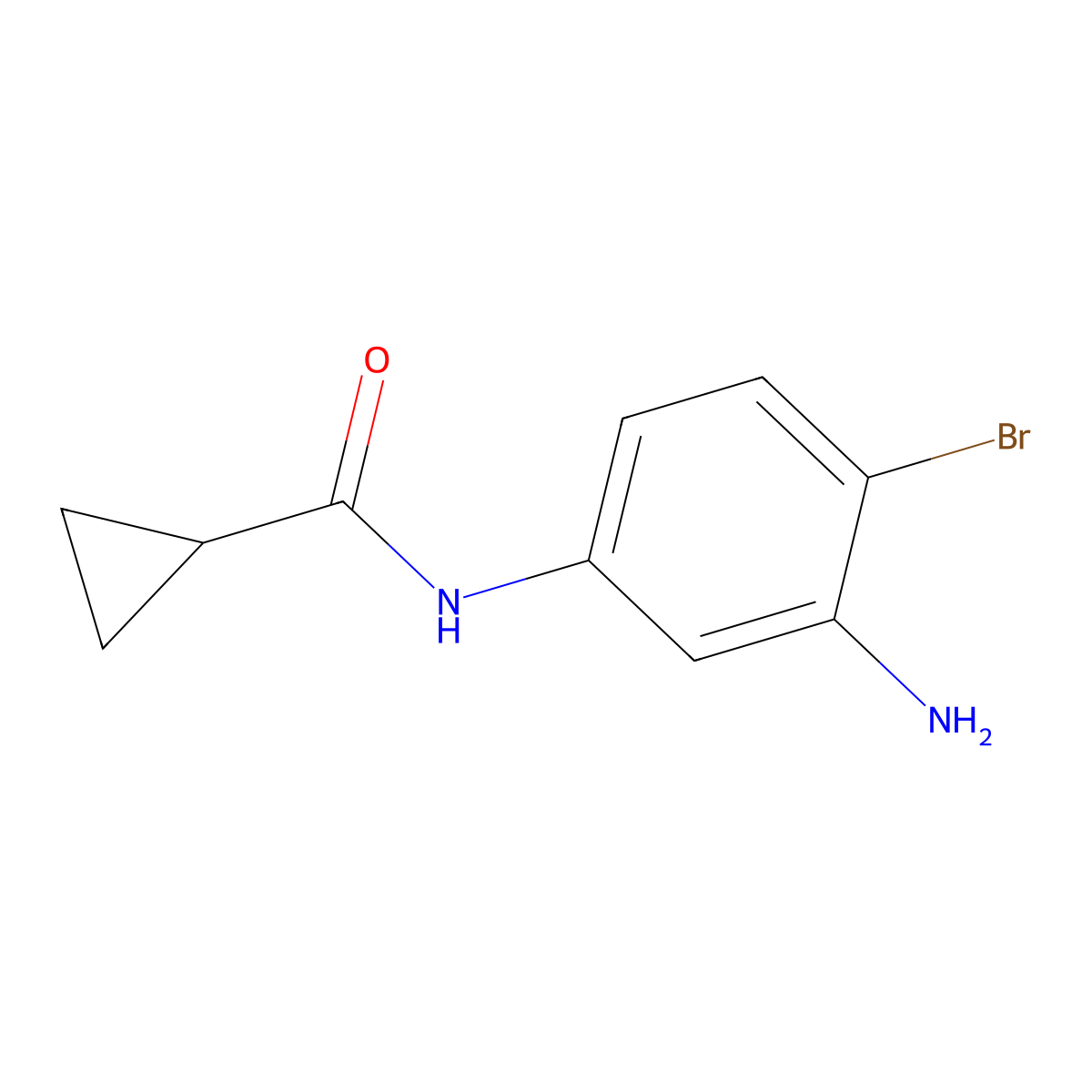 N-(3-amino-4-bromophenyl)cyclopropanecarboxamide molecular structure, CAS 1541604-04-9