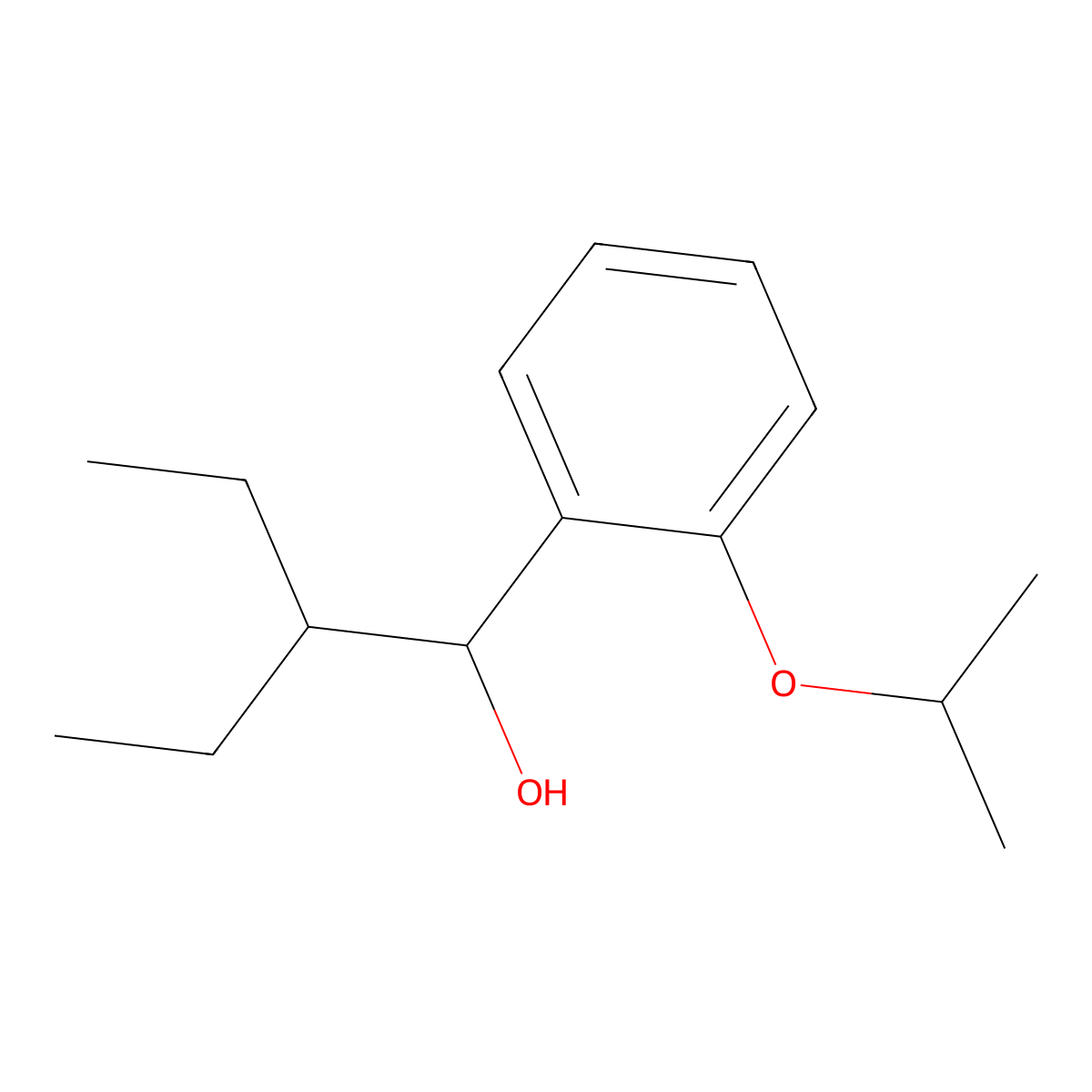 alpha-(1-Ethylpropyl)-2-(1-methylethoxy)benzenemethanol molecular structure, CAS 1541620-91-0