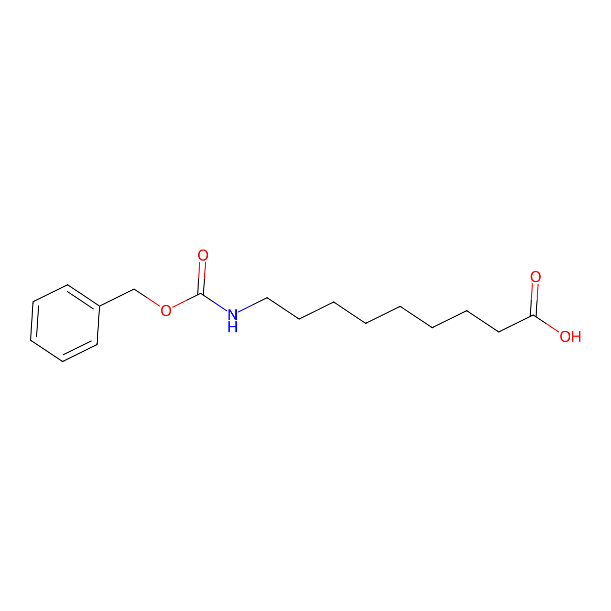 9-(((Benzyloxy)carbonyl)amino)nonanoic acid molecular structure, CAS 154163-39-0