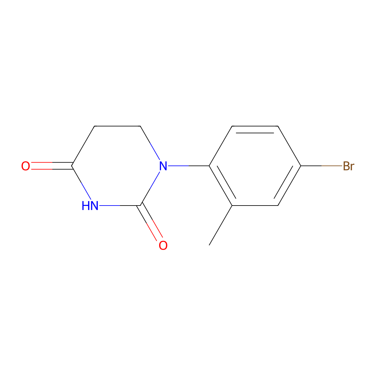 1-(4-Bromo-2-methylphenyl)dihydropyrimidine-2,4(1H,3H)-dione molecular structure, CAS 1541631-93-9