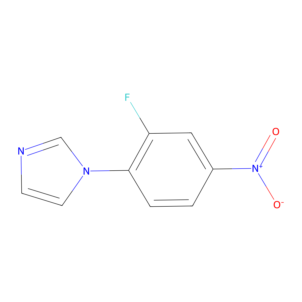1-(2-fluoro-4-nitrophenyl)-1H-imidazole molecular structure, CAS 154164-56-4
