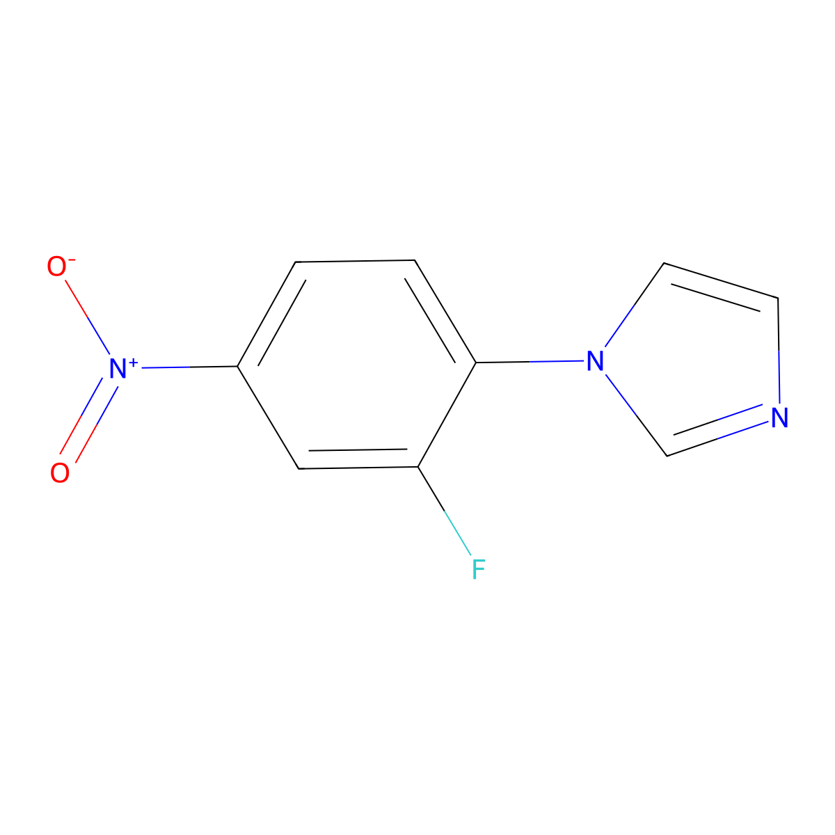 1-(2-fluoro-4-nitrophenyl)-1H-imidazole molecular structure, CAS 154164-56-4