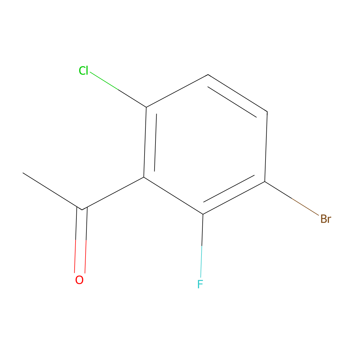 3'-Bromo-6'-chloro-2'-fluoroacetophenone molecular structure, CAS 1541643-75-7