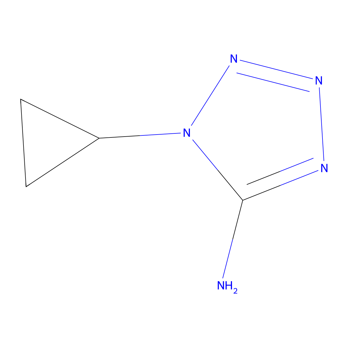 1-cyclopropyl-1H-1,2,3,4-tetrazol-5-amine molecular structure, CAS 1541659-50-0